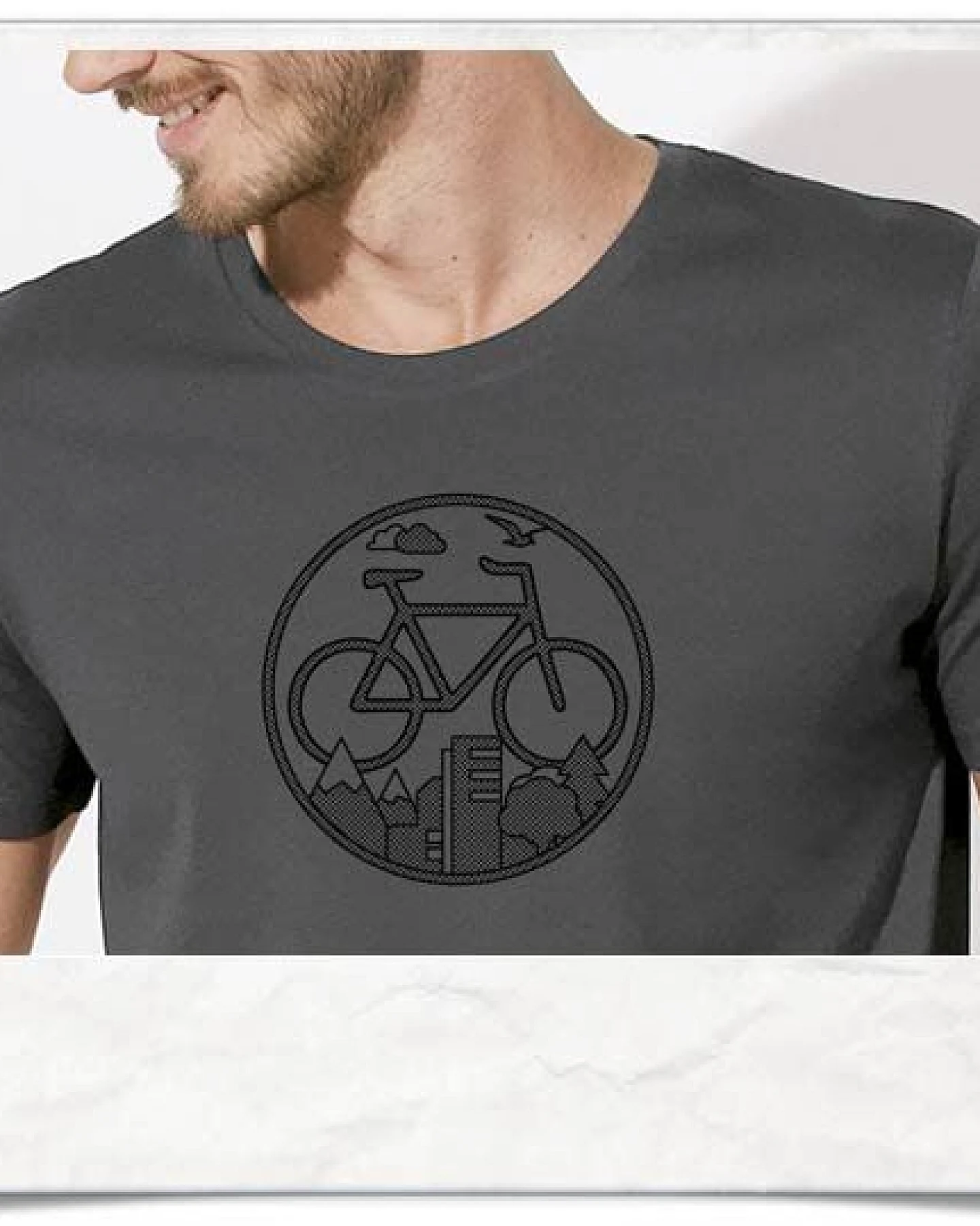 Picopoc Fahrrad / Bike T-Shirt in Grau & Schwarz – Ansicht 4