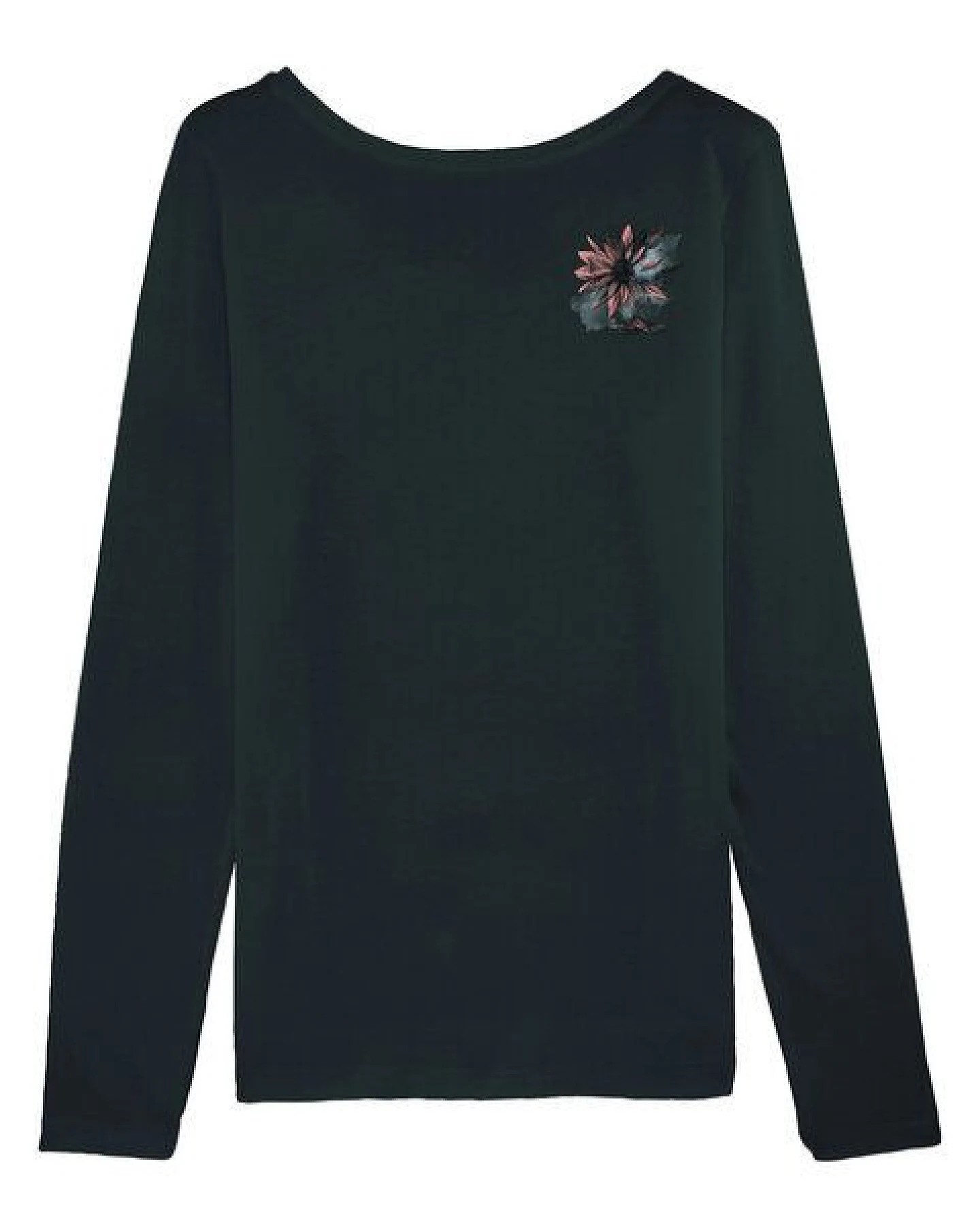 Human Family Bio Damen Longsleeve Shirt - Have Fun "Flower" – Ansicht 3