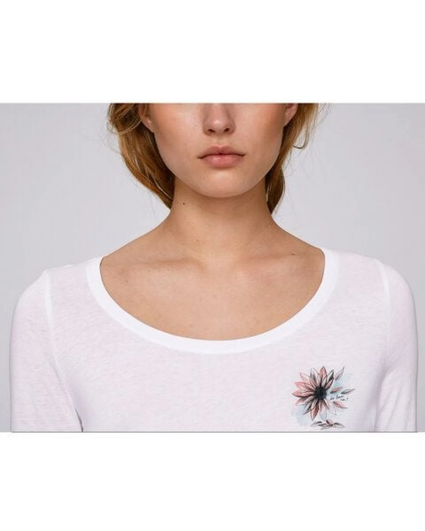 Human Family Bio Damen Longsleeve Shirt - Have Fun "Flower" – Ansicht 2