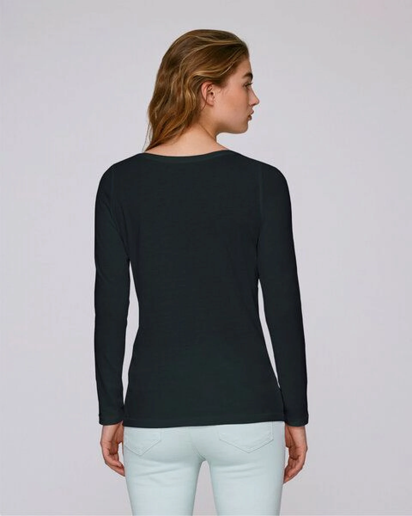 Human Family Bio Damen Longsleeve Shirt - Have Fun "Flower" – Ansicht 3