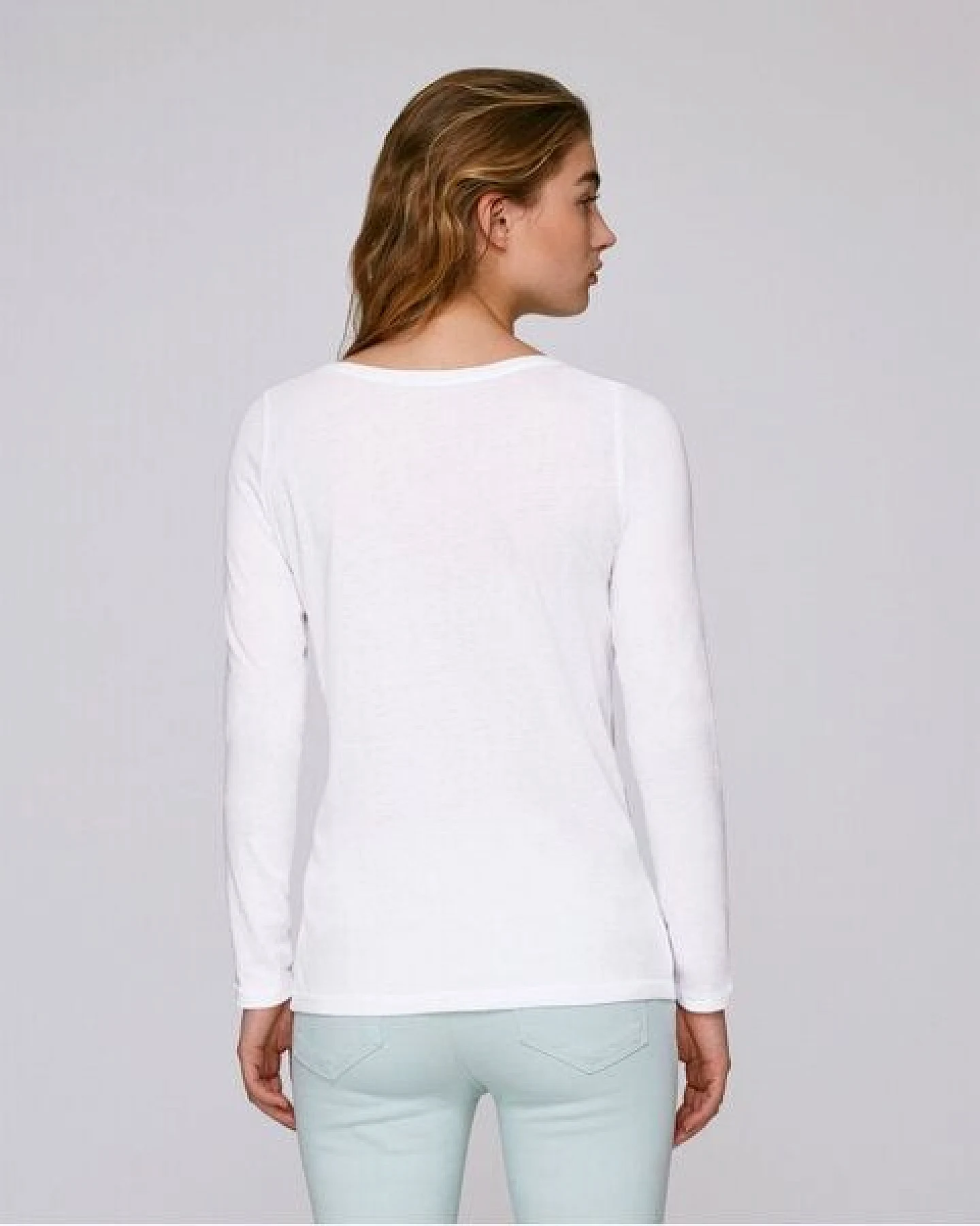 Human Family Bio Damen Longsleeve Shirt - Have Fun "Flower" – Ansicht 4