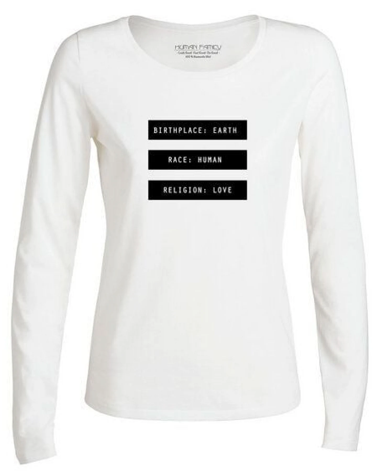 Human Family Damen Longsleeve - "Have Fun - Human" – Ansicht 2