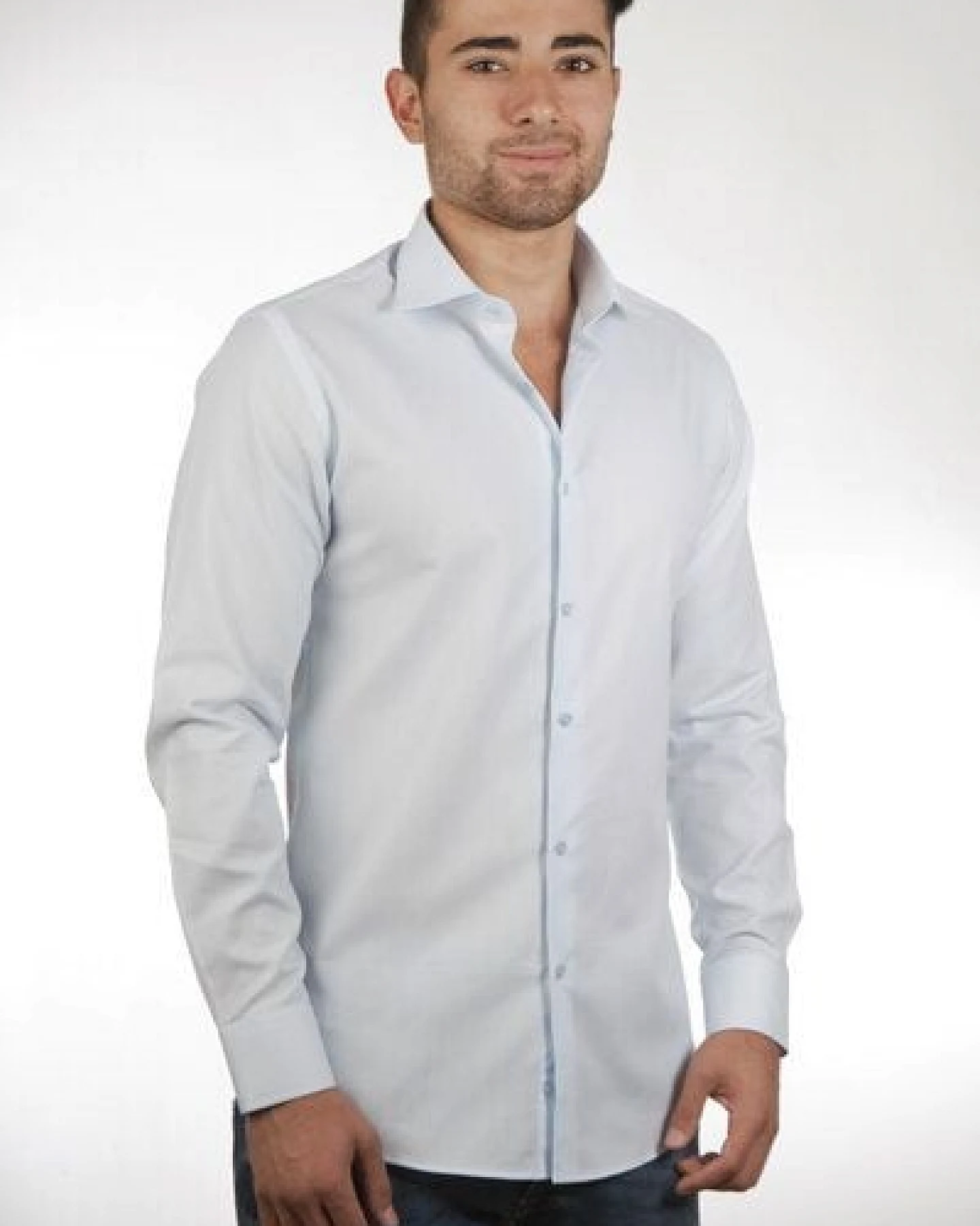 RIBESSE Herren Hemd aus Bio-Baumwolle slim fit Business Hemd – Ansicht 4