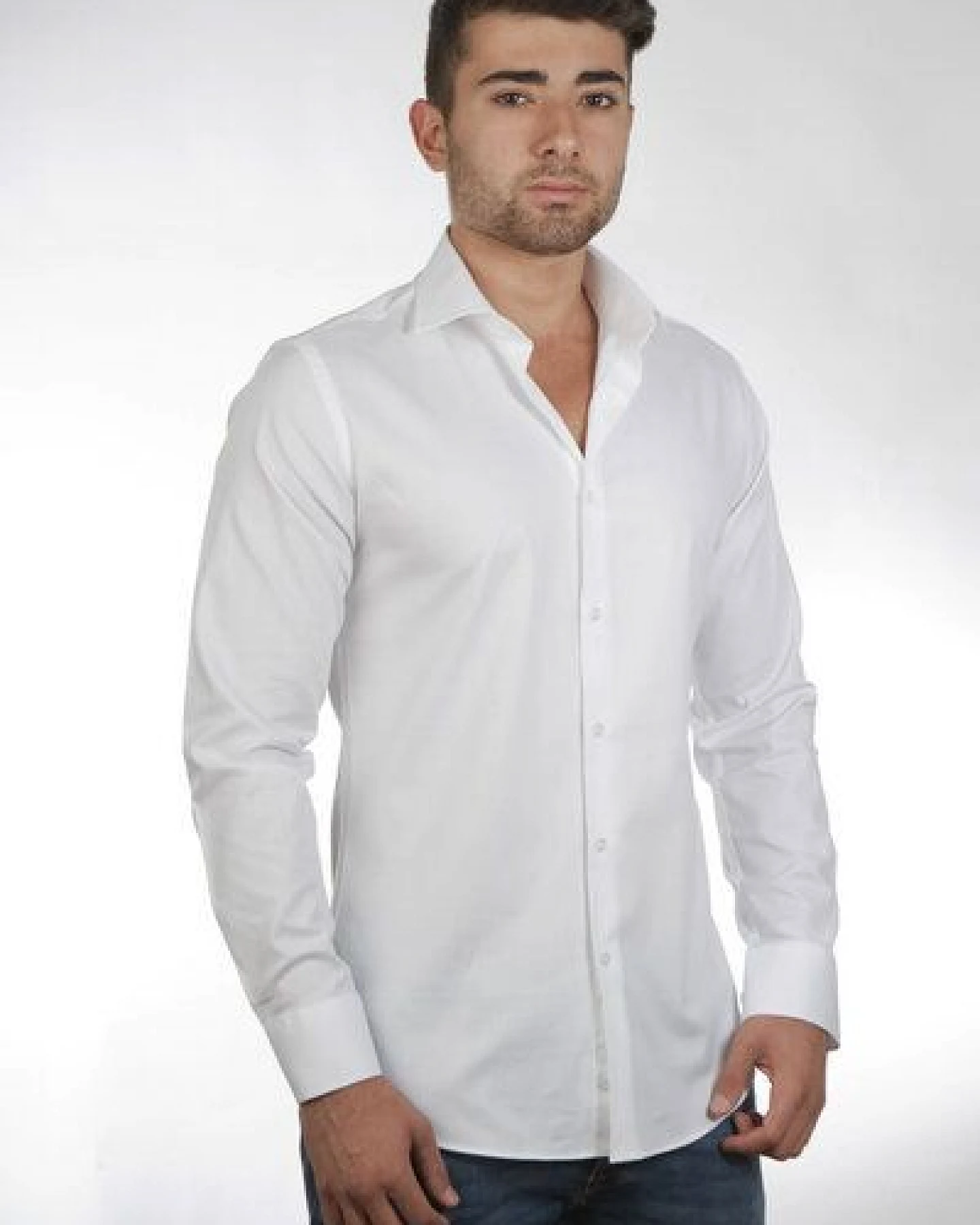 RIBESSE Herren Hemd aus Bio-Baumwolle slim fit Business Hemd – Ansicht 3