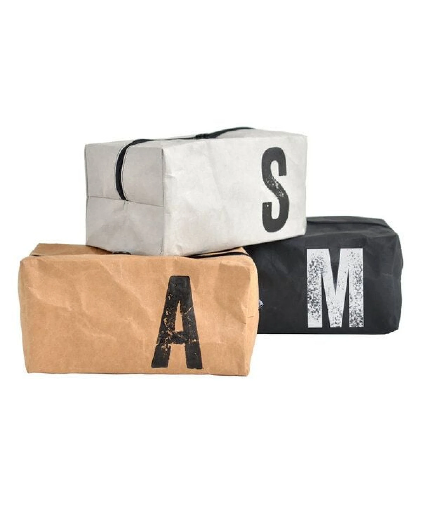 renna deluxe Kulturtasche und Kosmetiktasche mit Monogramm, vegan GRAU – Ansicht 4