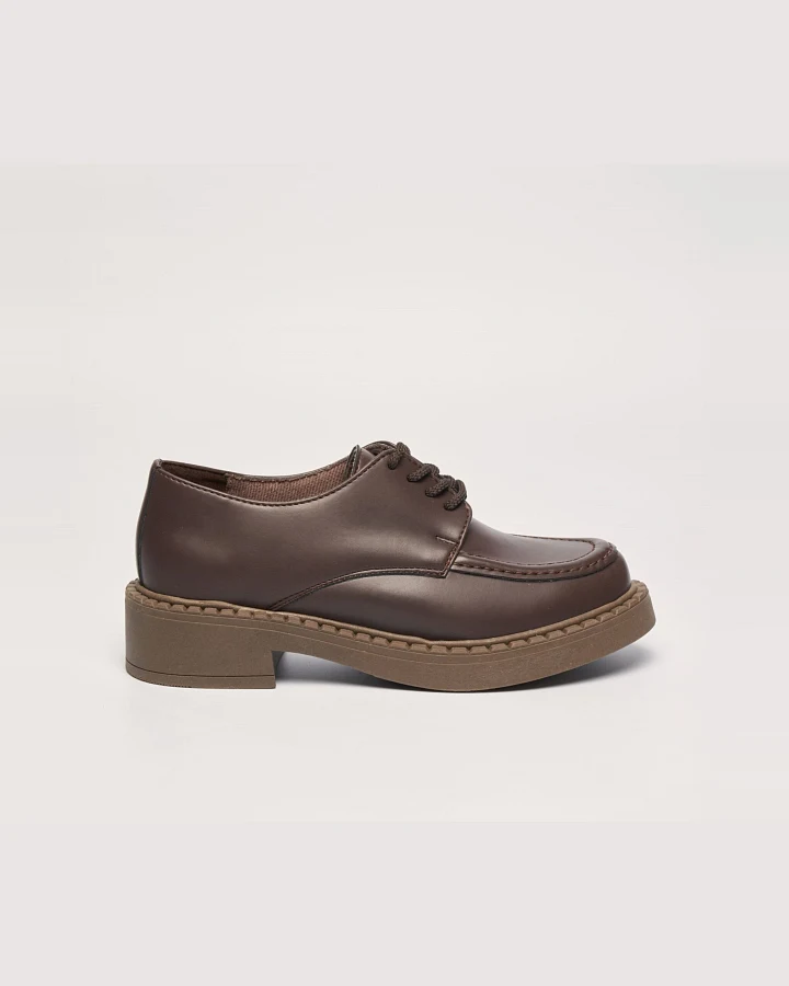 AGAZI Damen vegan Loafers Helen Veganes Ökoleder Schokolade