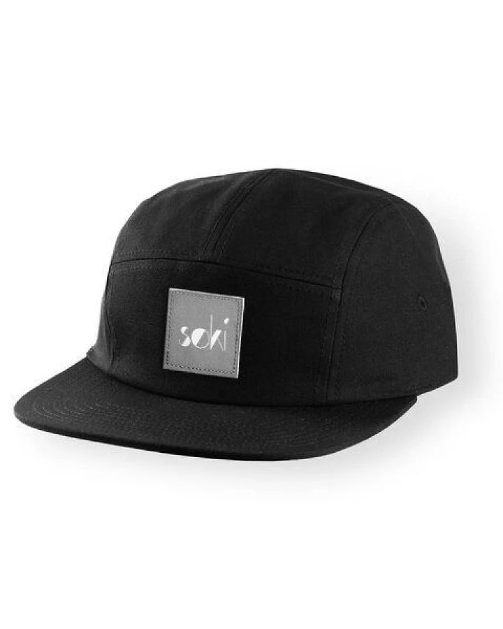 soki 5-Panel Cap aus Bio-Baumwolle schwarz