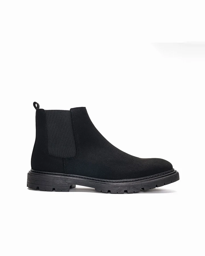 NAE Herren vegan Chelsea Boots Faber Schwarz