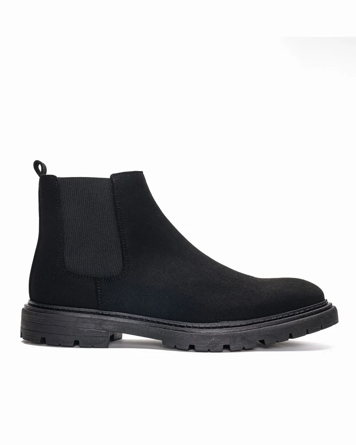 NAE Herren vegan Chelsea Boots Faber Schwarz