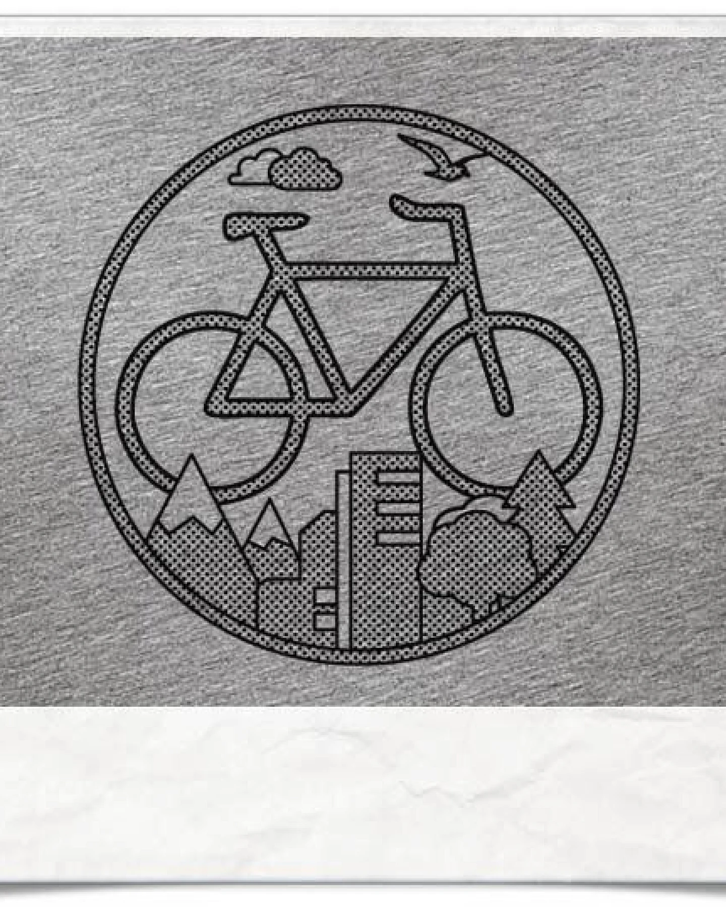 Picopoc Fahrrad / Bike / Stadt / Land / Natur / Outdoor / Langarm T-Shirt in Grau & Schwarz – Ansicht 2