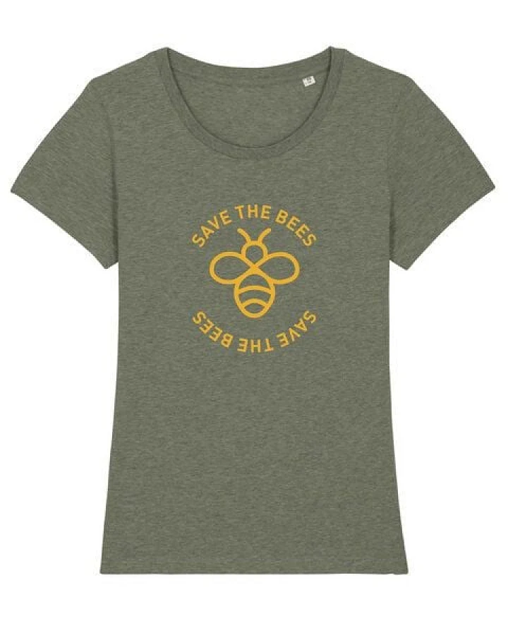 University of Soul Damen T-Shirt aus Bio-Baumwolle "Save the Bees"