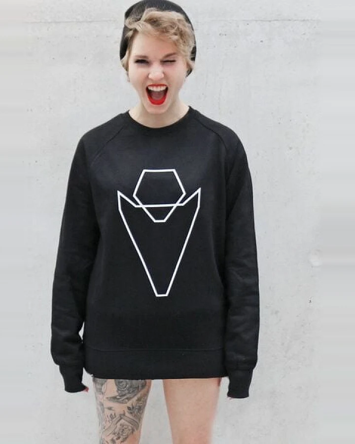 Pullover Grafikherz Unisex black VEROIKON