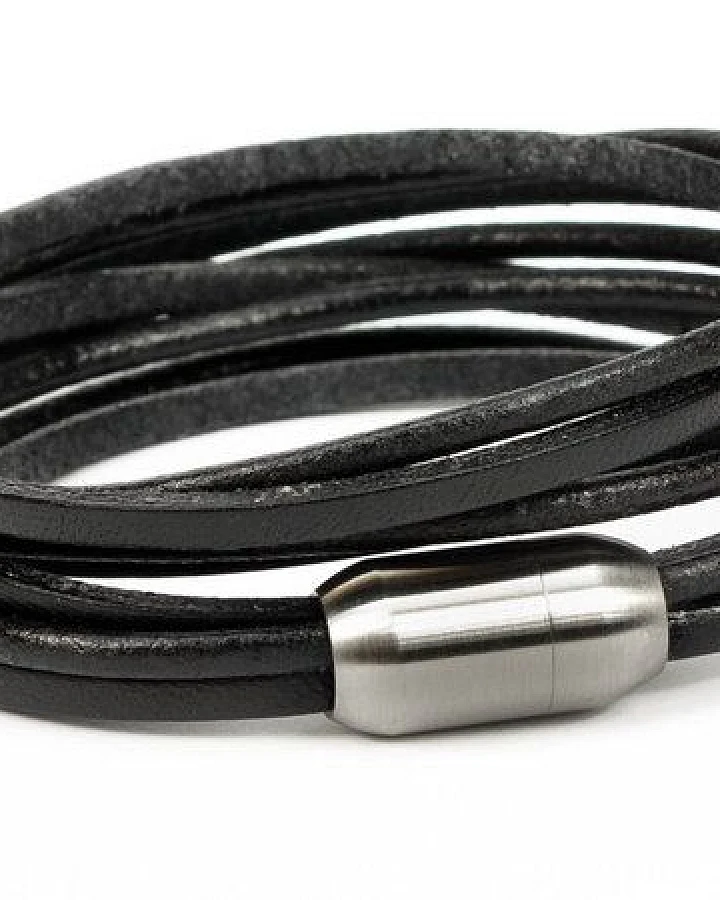 Simaru Echtleder- /Wickelarmband für Damen & Herren mit Magnetverschluss