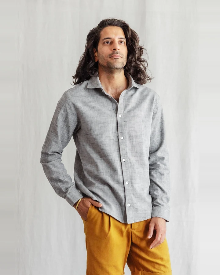 Jyoti Fair Works Herren vegan Hemd Himat Grau