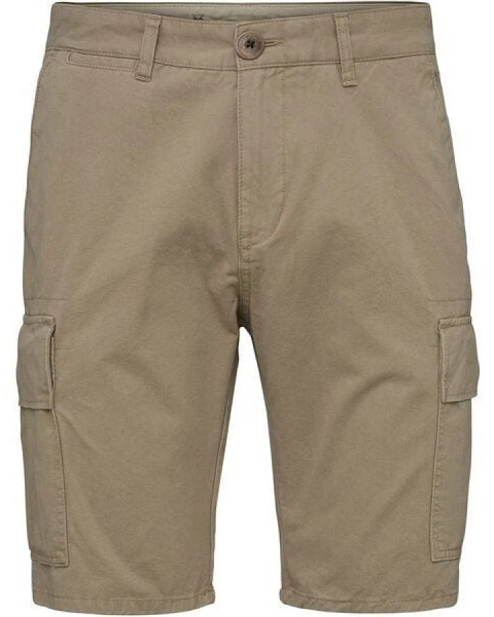 KnowledgeCotton Apparel Cargo Shorts - Light Feather Gray