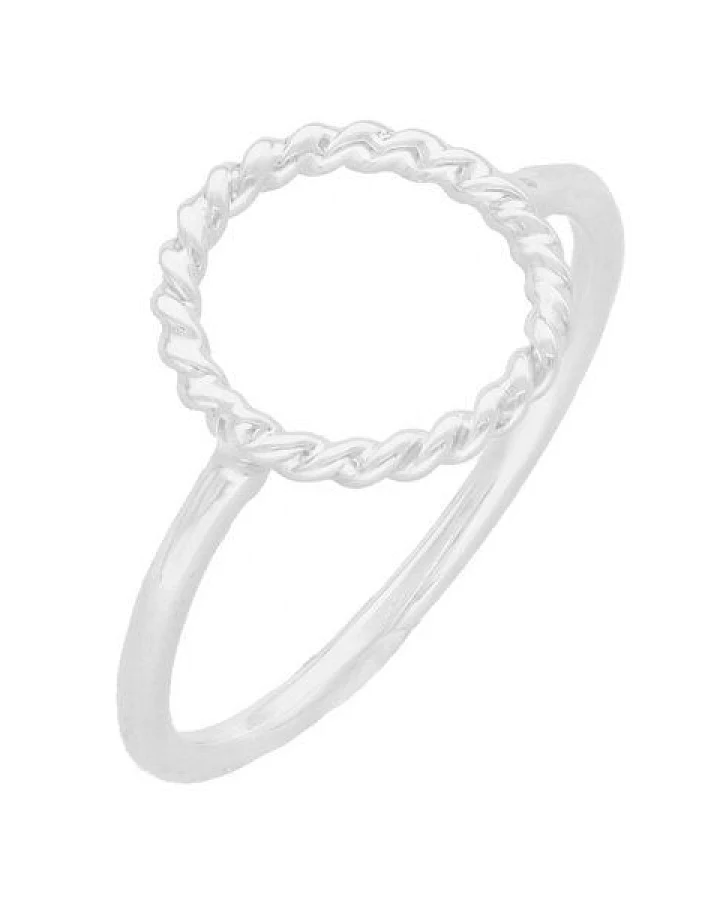 pakilia Silber Ring Kreis geflochten Fair-Trade und handmade
