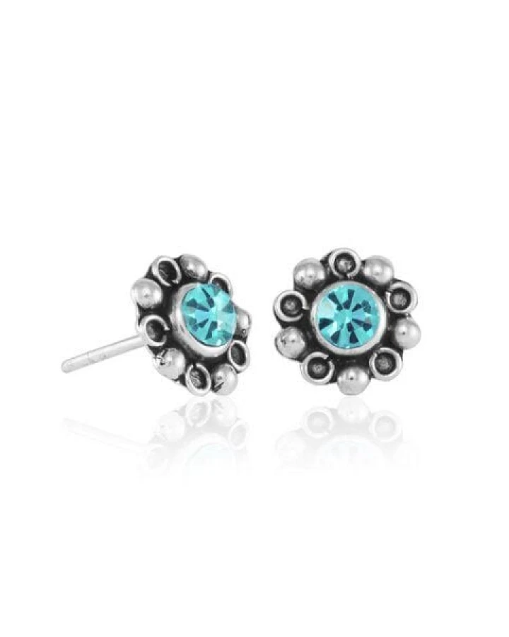 pakilia Silber Ohrstecker Blümchen Fair-Trade und handmade