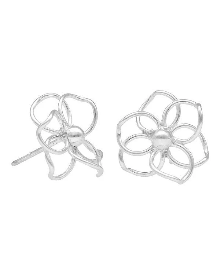 pakilia Silber Ohrstecker Blütenblätter Fair-Trade und handmade