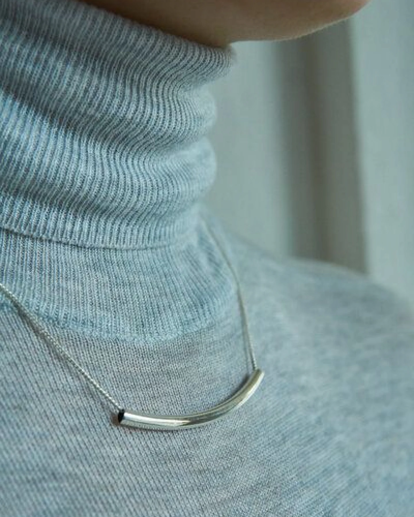 pakilia Silber Kette Tubo Fair-Trade und handmade – Ansicht 4