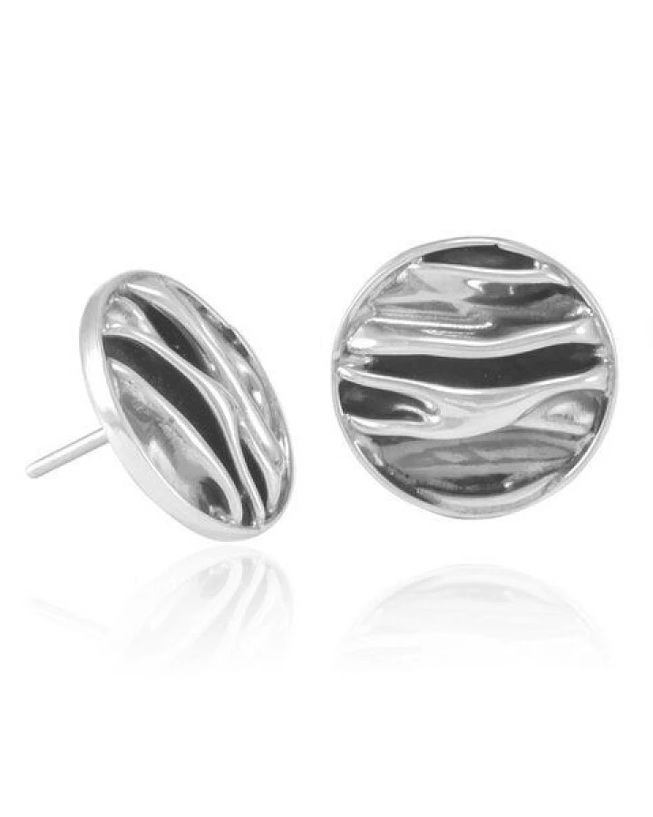 pakilia Silber Ohrringe Wellen rund Fair-Trade und handmade
