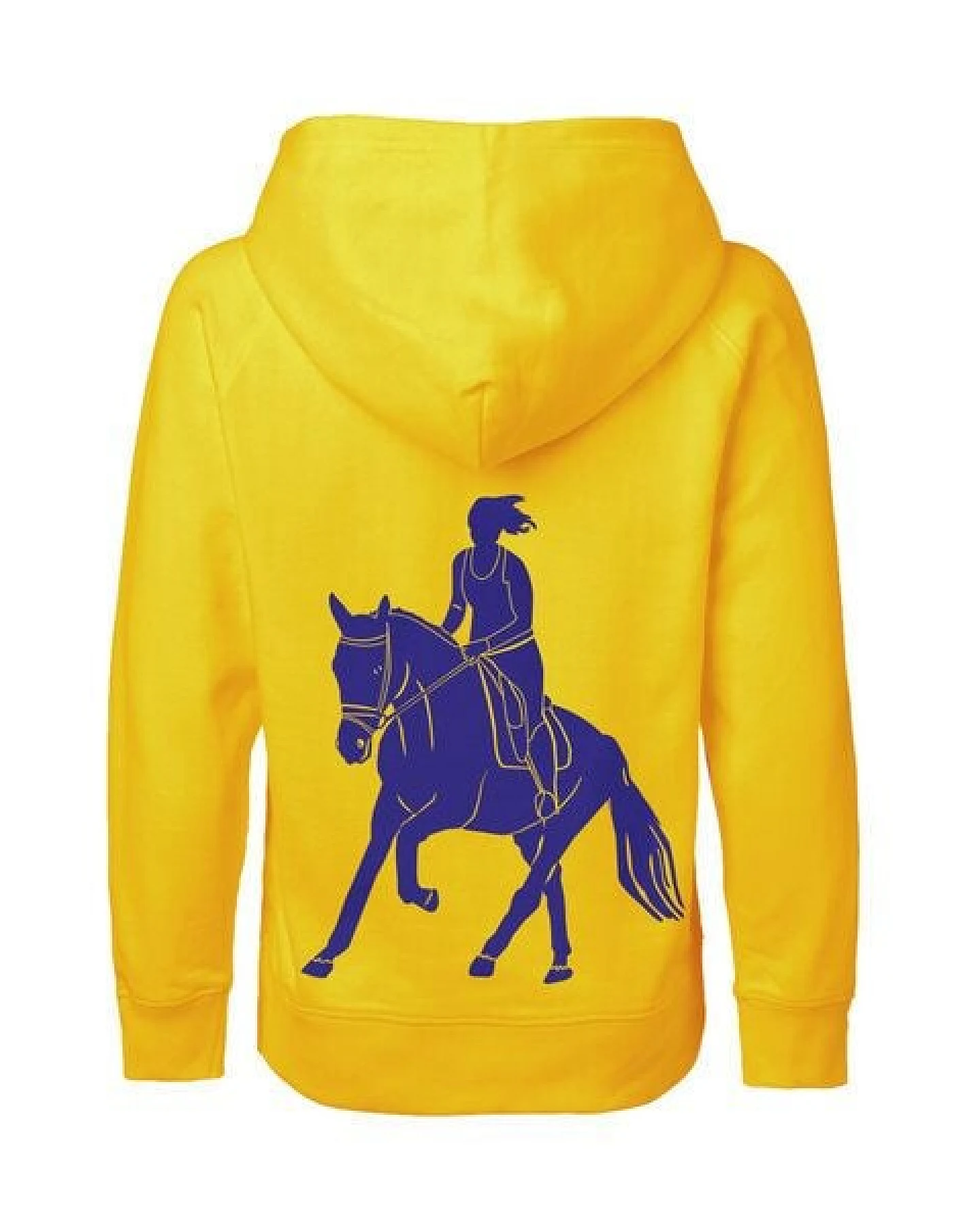 HANDGEDRUCKT "Galopp" Kinder Hoody aus reiner Biobaumwolle (kbA) Pferd – Ansicht 3