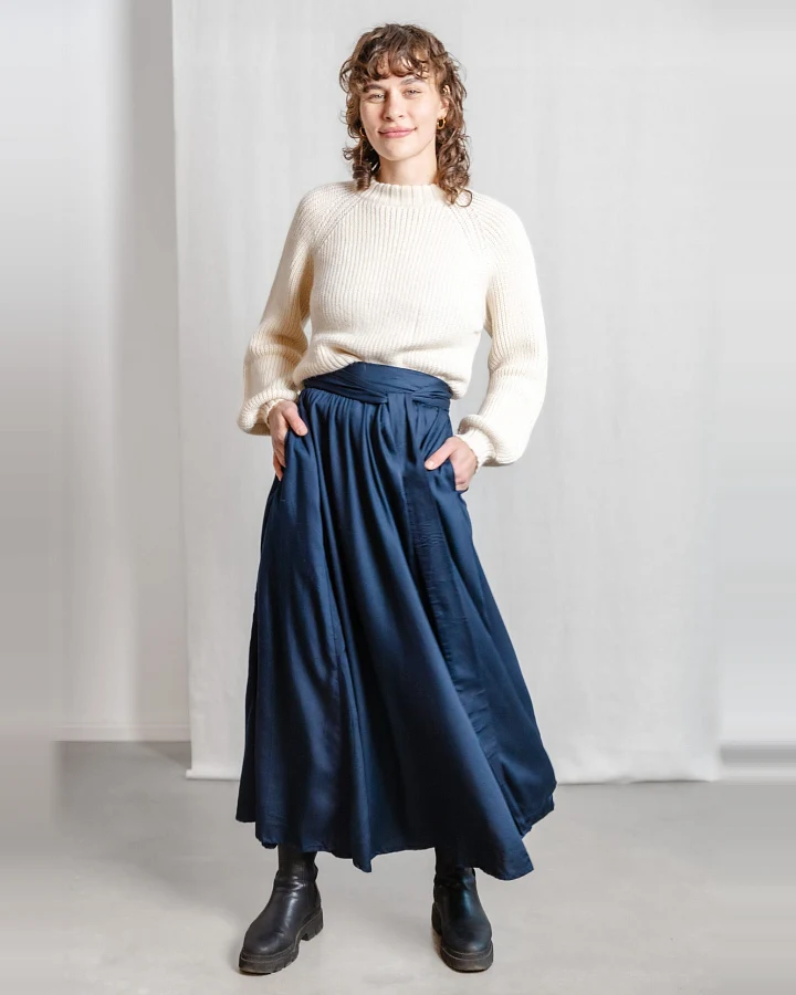 Jyoti Fair Works Damen vegan Rock Sarita Saphir Blau
