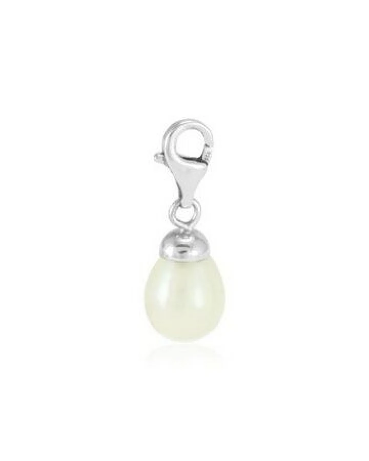 pakilia Silber Charm-Anhänger Perlentropfen Fair-Trade und handmade