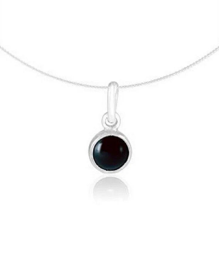 pakilia Silber Kette Obsidian Fair-Trade und handmade