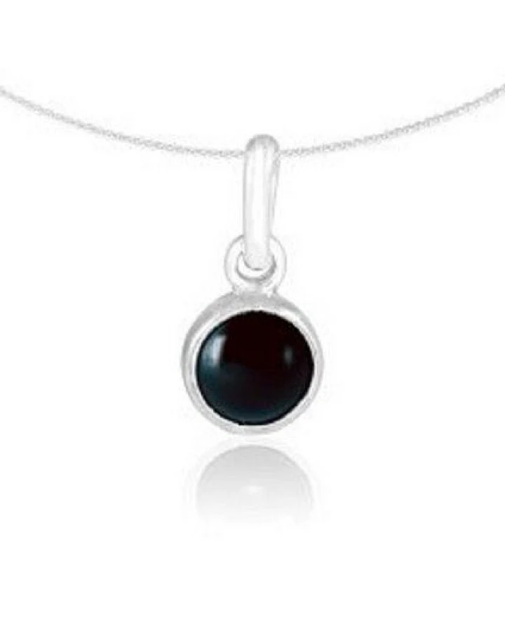 pakilia Silber Kette Obsidian Fair-Trade und handmade