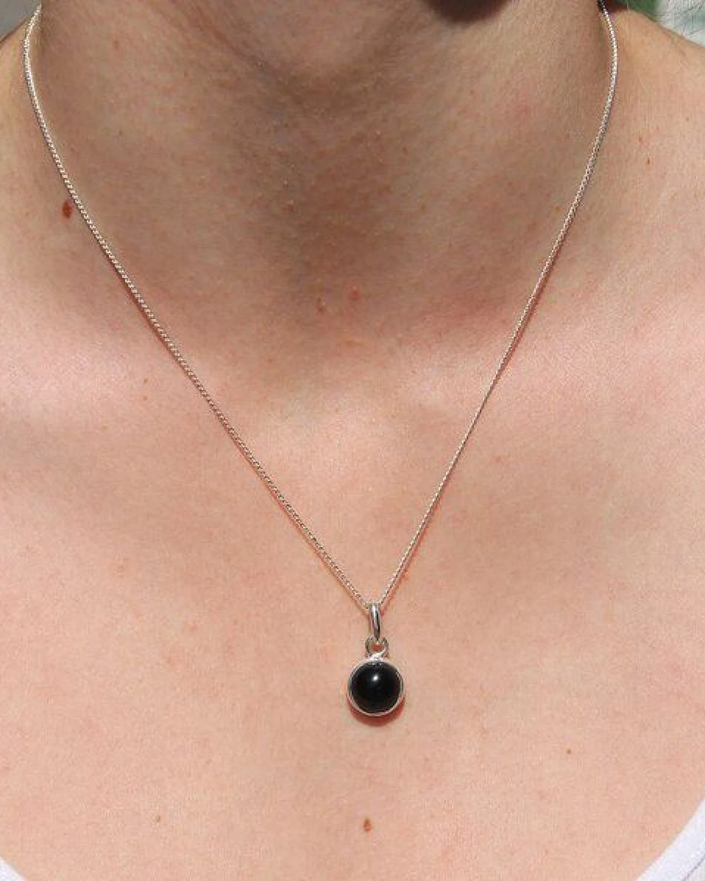 pakilia Silber Kette Obsidian Fair-Trade und handmade – Ansicht 4