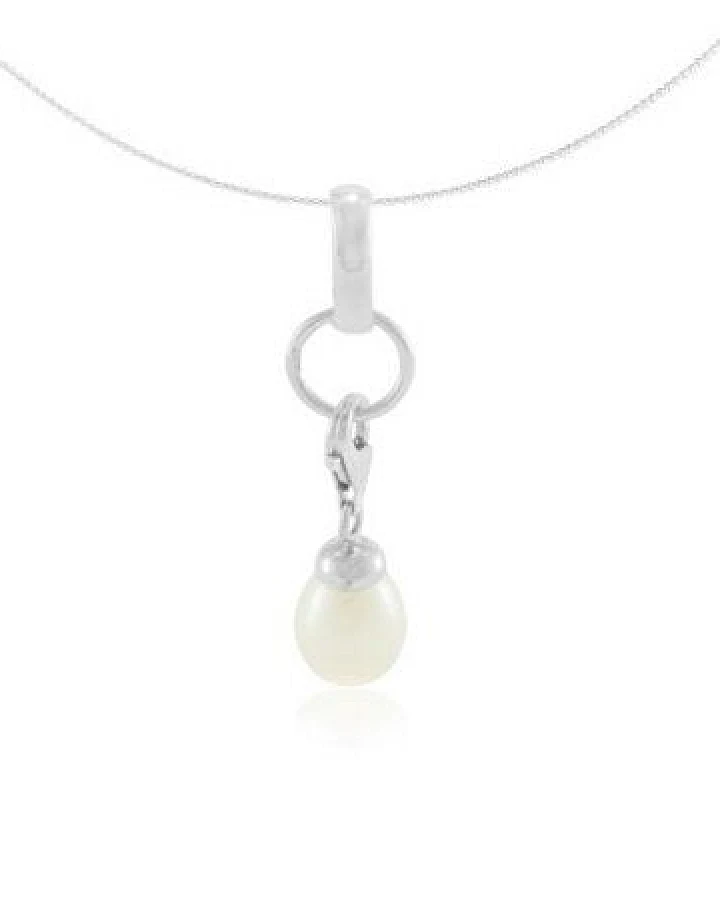 pakilia Silber Kette Schlichte Charm Carrier Fair-Trade und handmade