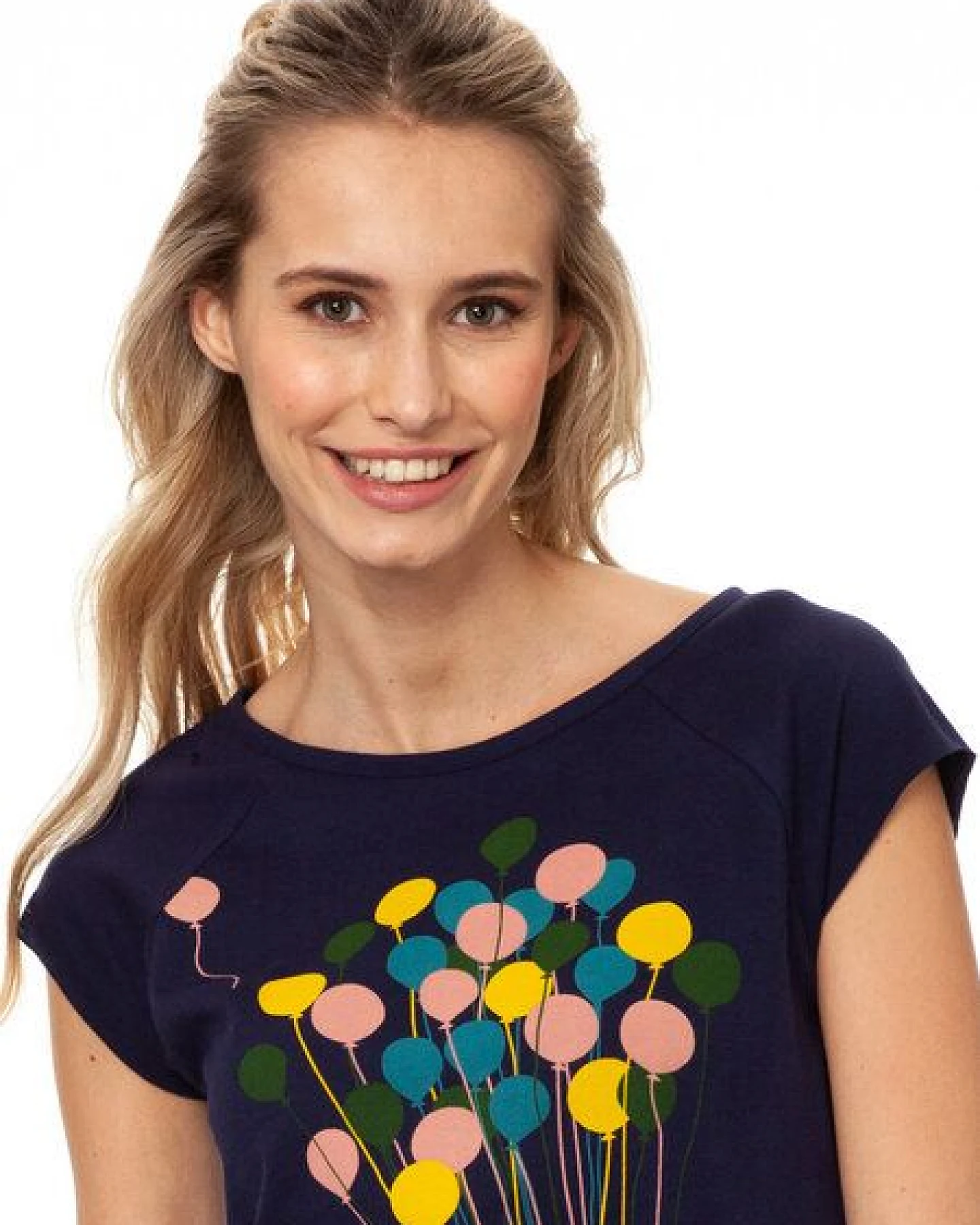 FellHerz Damen T-Shirt Balloons Girl Bio Fair – Ansicht 2