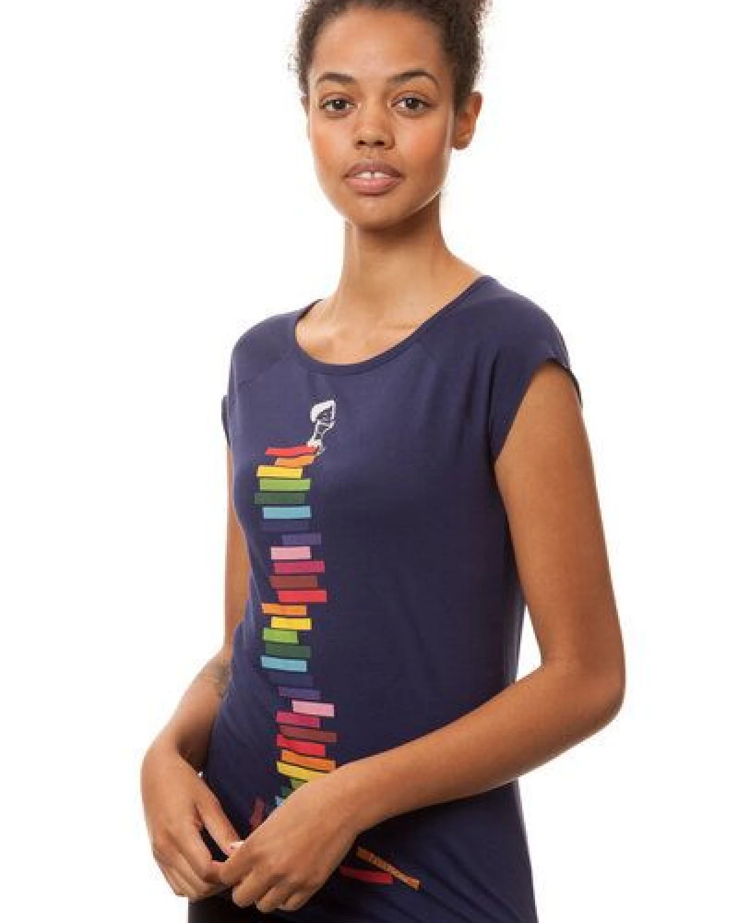 FellHerz Damen T-Shirt Books Girl Bio Fair – Ansicht 3