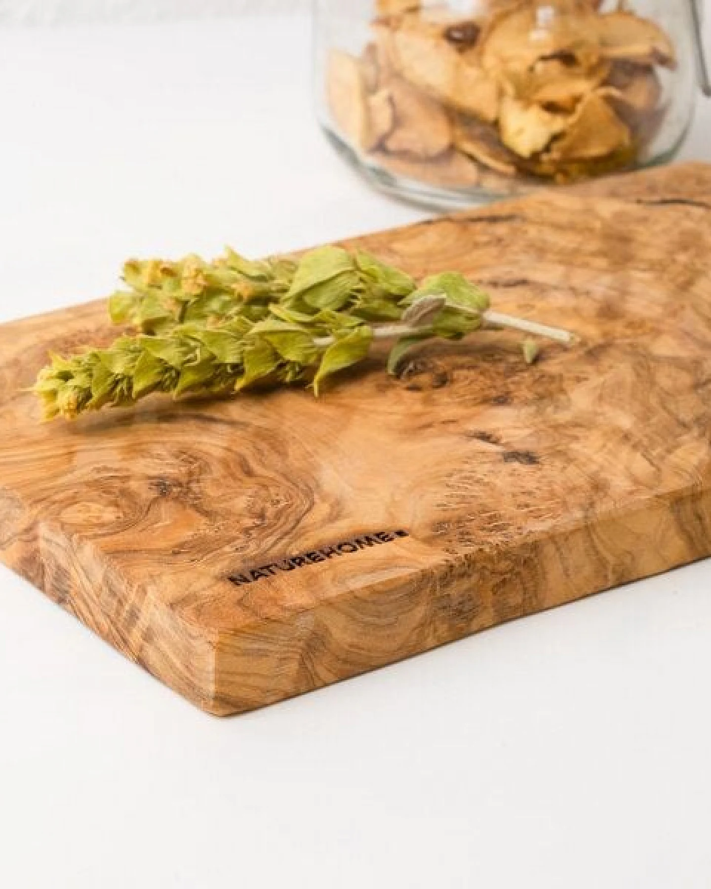 NATUREHOME Schneidebrett Küchenbrett Frühstücksbrett Servierbrett Olivenholz Handarbeit – Ansicht 3