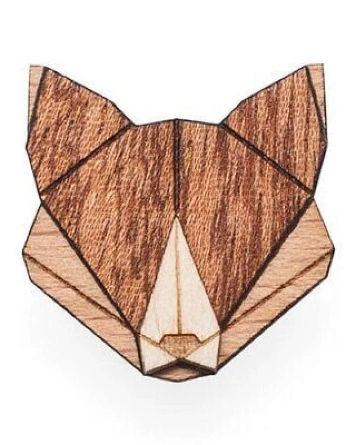BeWooden Brosche aus Holz - Fuchs