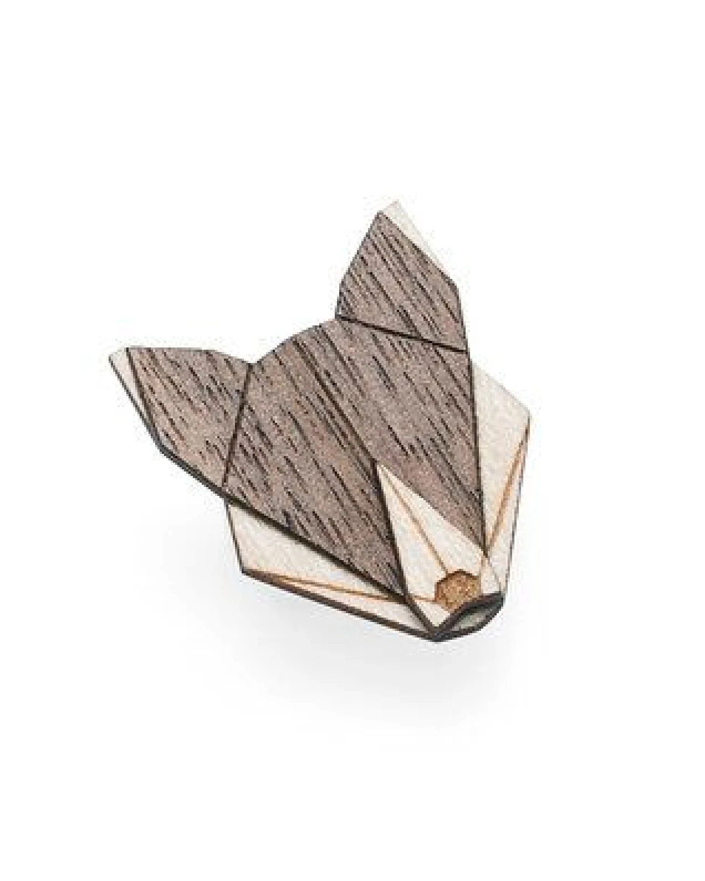 BeWooden Brosche aus Holz - Wolf – Ansicht 2