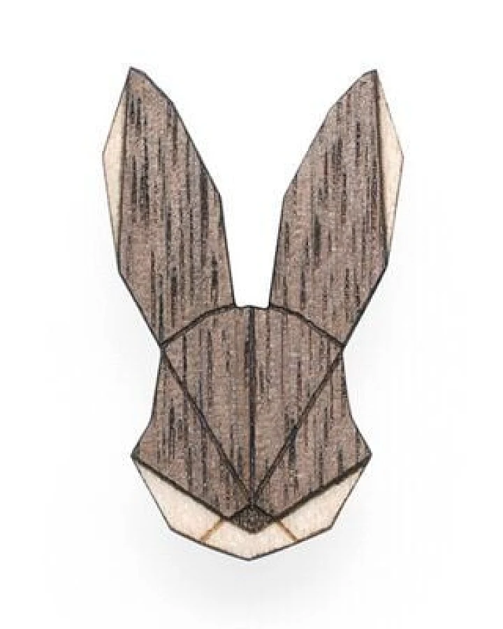 BeWooden Brosche aus Holz - Hase