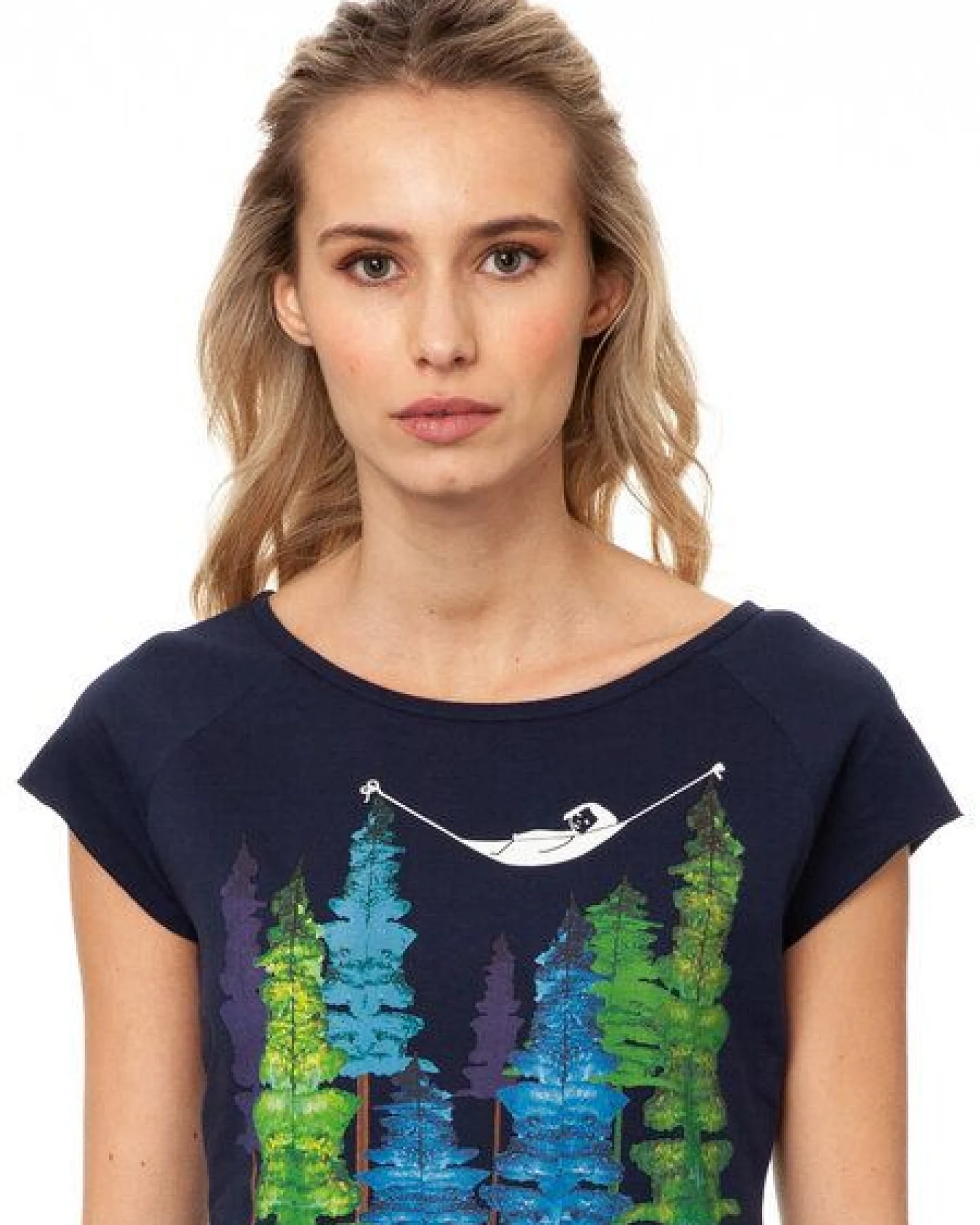 FellHerz Damen T-Shirt Wood Girl Bio Fair – Ansicht 2