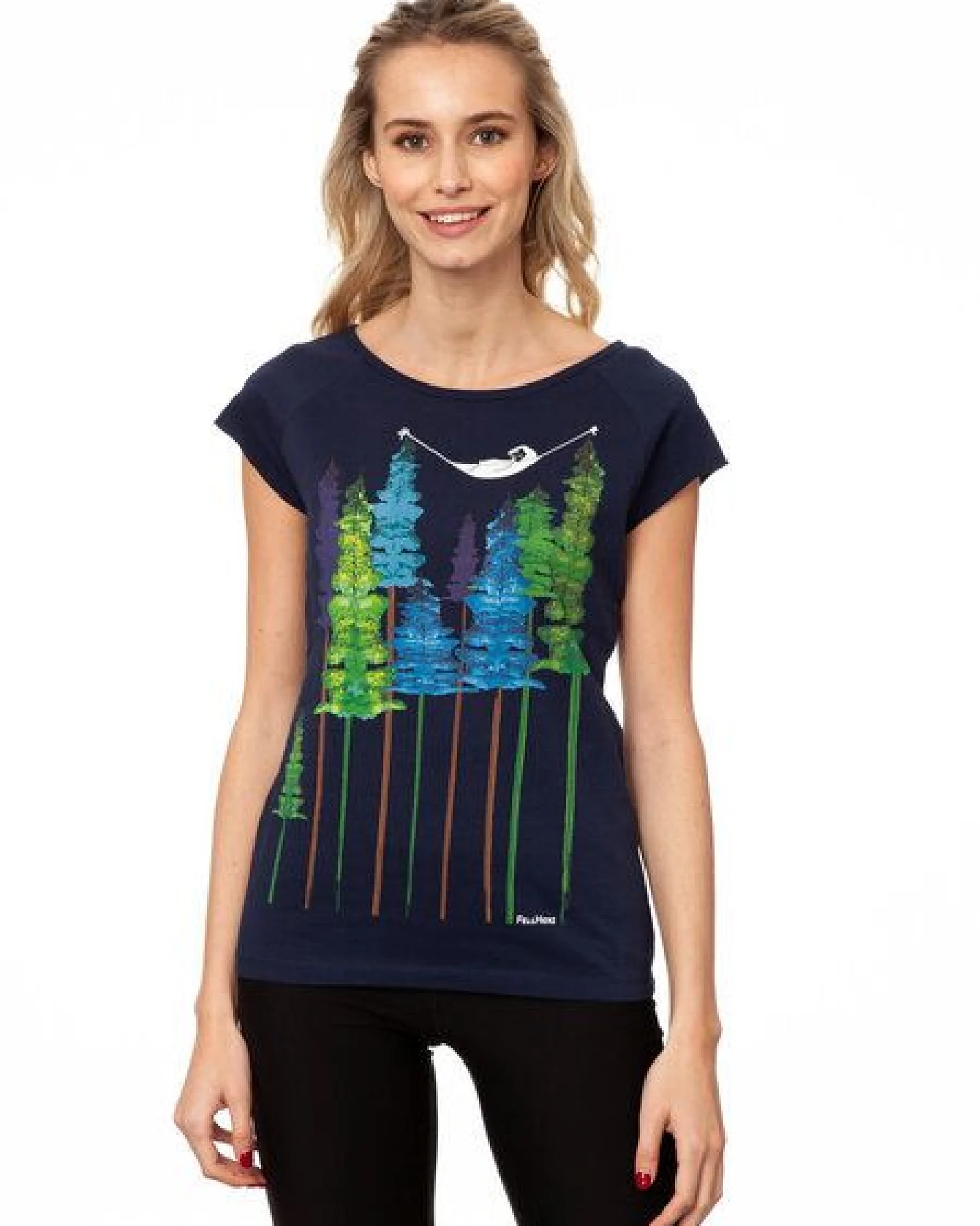 FellHerz Damen T-Shirt Wood Girl Bio Fair – Ansicht 3