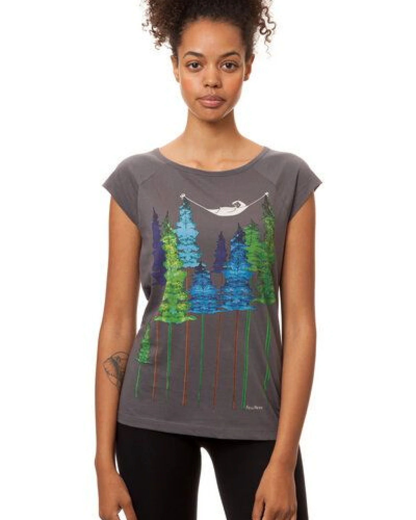 FellHerz Damen T-Shirt Wood Girl Bio Fair – Ansicht 2