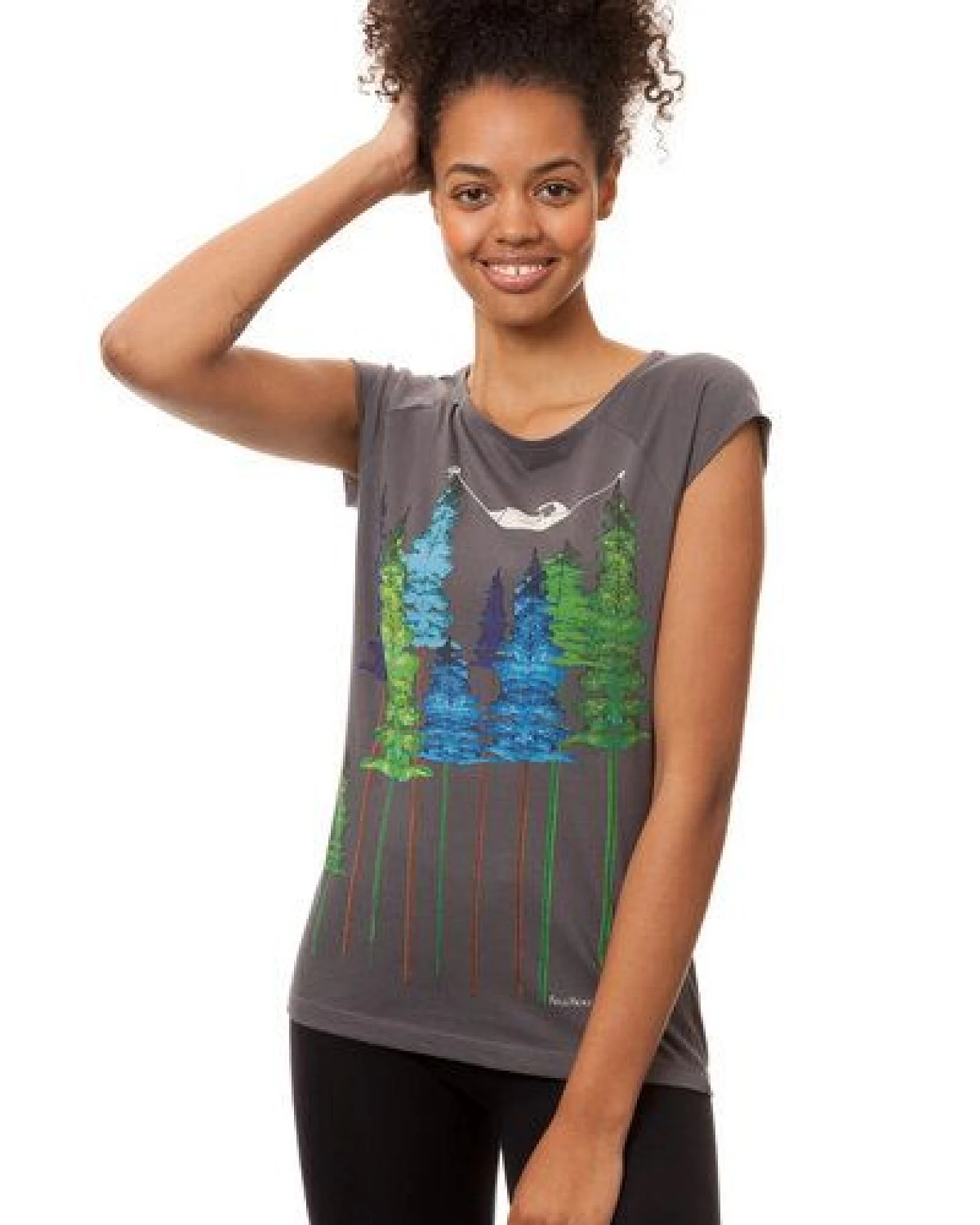 FellHerz Damen T-Shirt Wood Girl Bio Fair – Ansicht 3