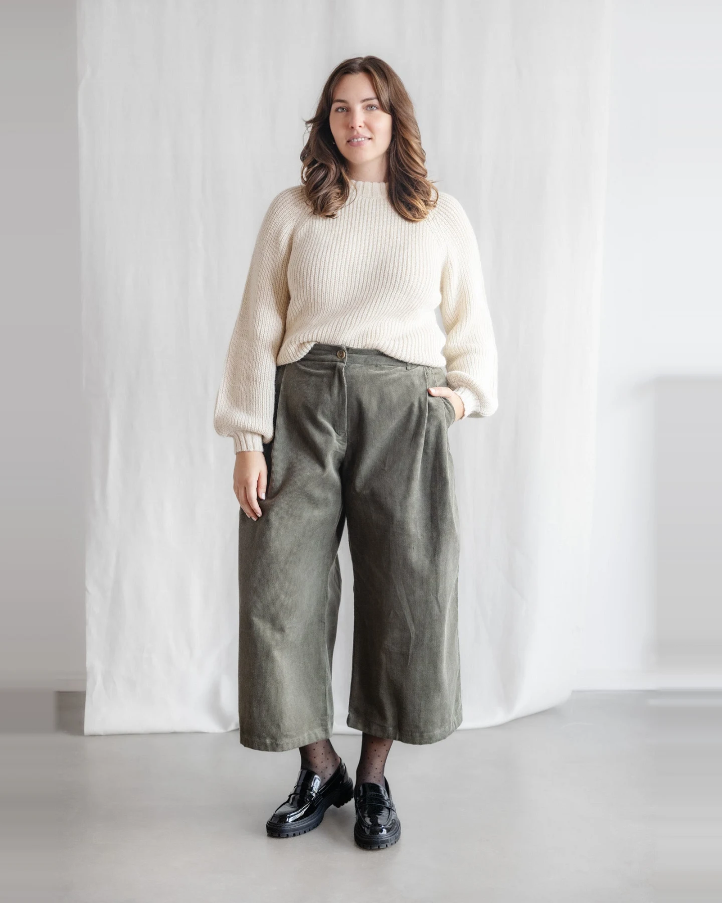 Jyoti - Fair Works Damen vegan Culotte Awasi Pistazie Grün – Ansicht 2