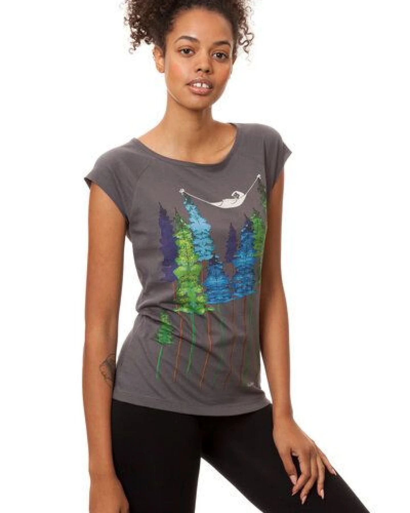 FellHerz Damen T-Shirt Wood Girl Bio Fair – Ansicht 3