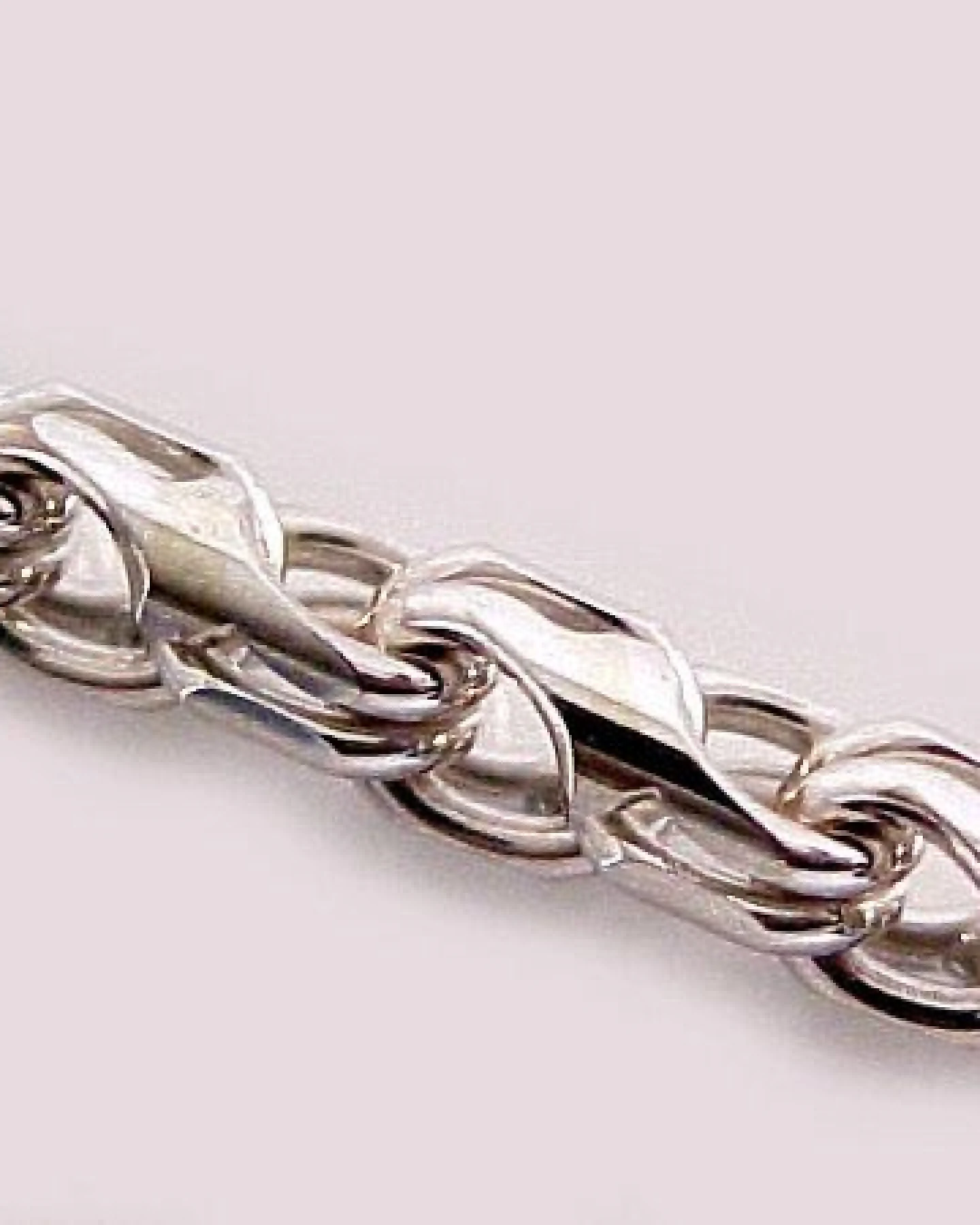 S.W.w. Schmuckwaren Handgearbeitete Halskette - massiv 925 Silber - 50cm – Ansicht 2