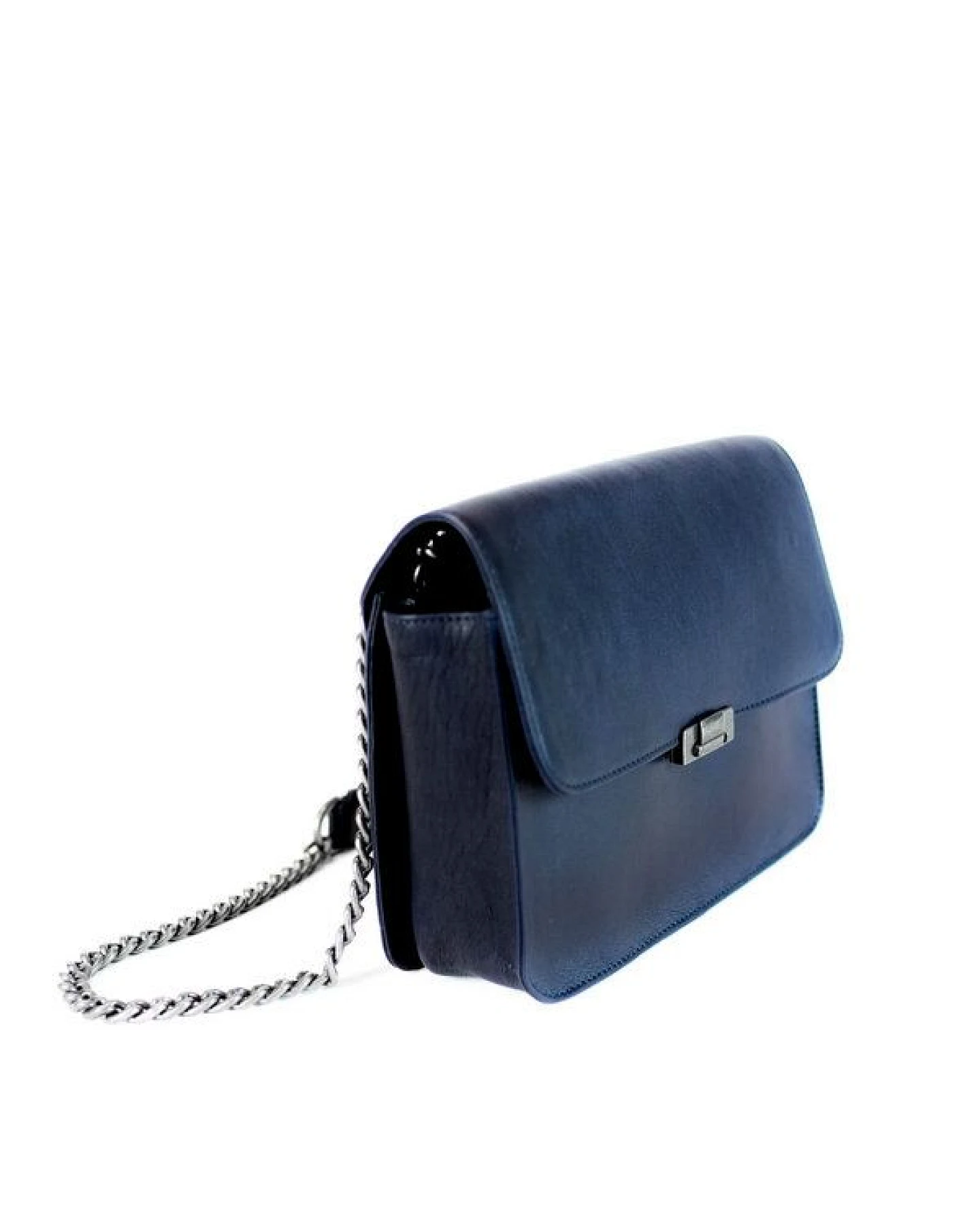 manbefair CLUTCH JANICE IN CHAINS Eco-Leder blau – Ansicht 2