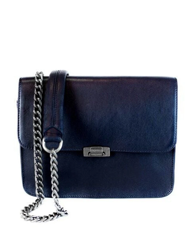 manbefair CLUTCH JANICE IN CHAINS Eco-Leder blau