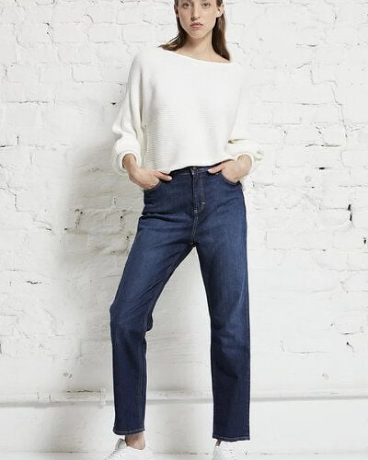 Wunderwerk Damen Pullover aus Bio Baumwolle "Boatneck small crossrib"