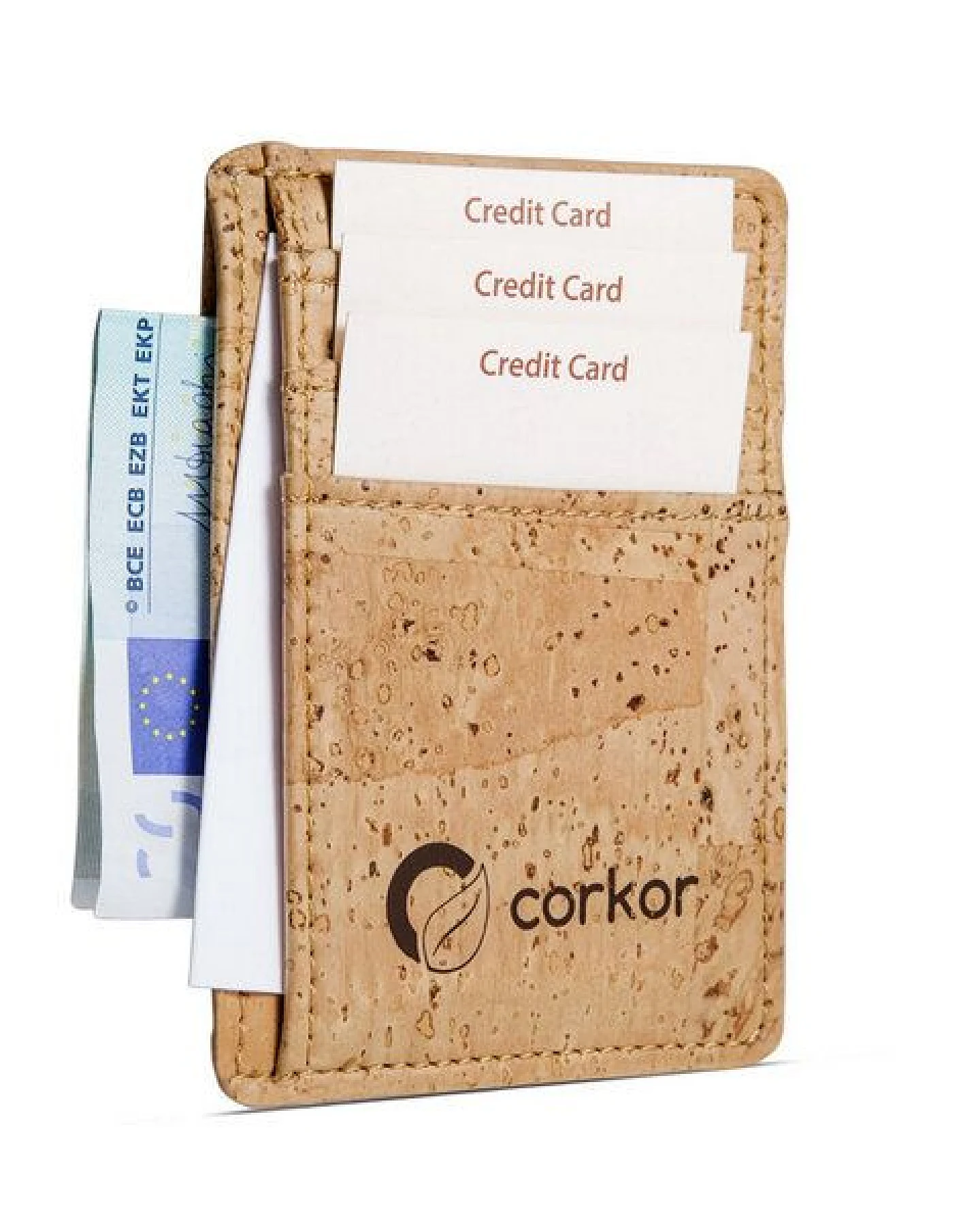 corkor Karten-Portemonnaie aus Kork mit Sichtfenster – Ansicht 2