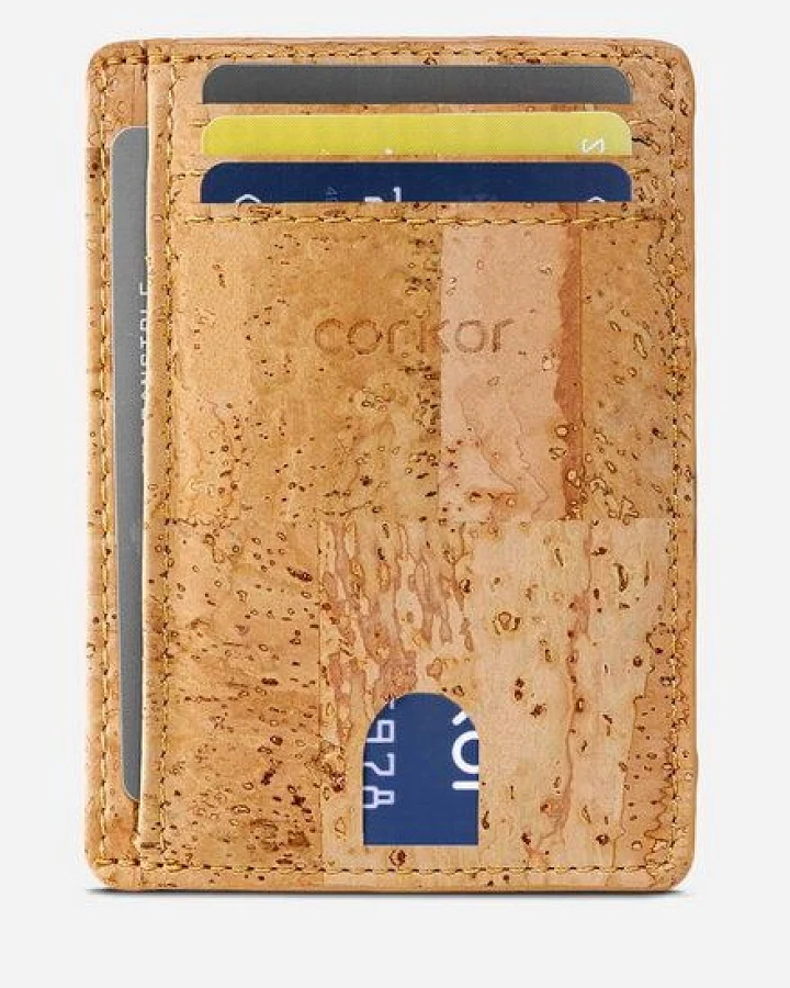 corkor Schmales Portemonnaie - Kartenhalter aus Kork - CK122