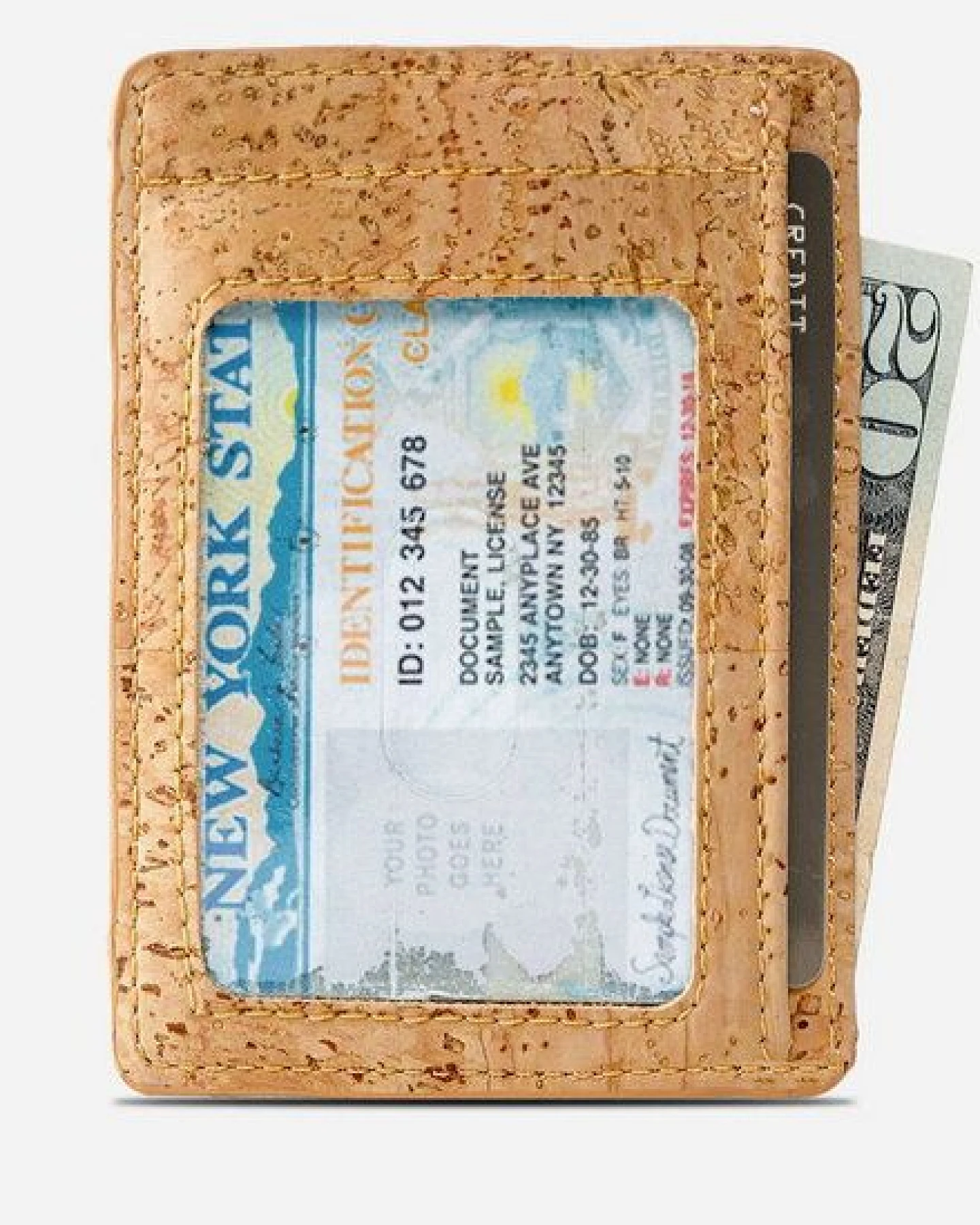 corkor Schmales Portemonnaie - Kartenhalter aus Kork - CK122 – Ansicht 3